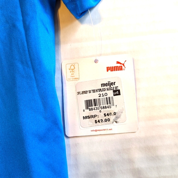 Boys Puma 3 Piece Short Set Brand New With Tags Size 6 - Picture 3 of 7